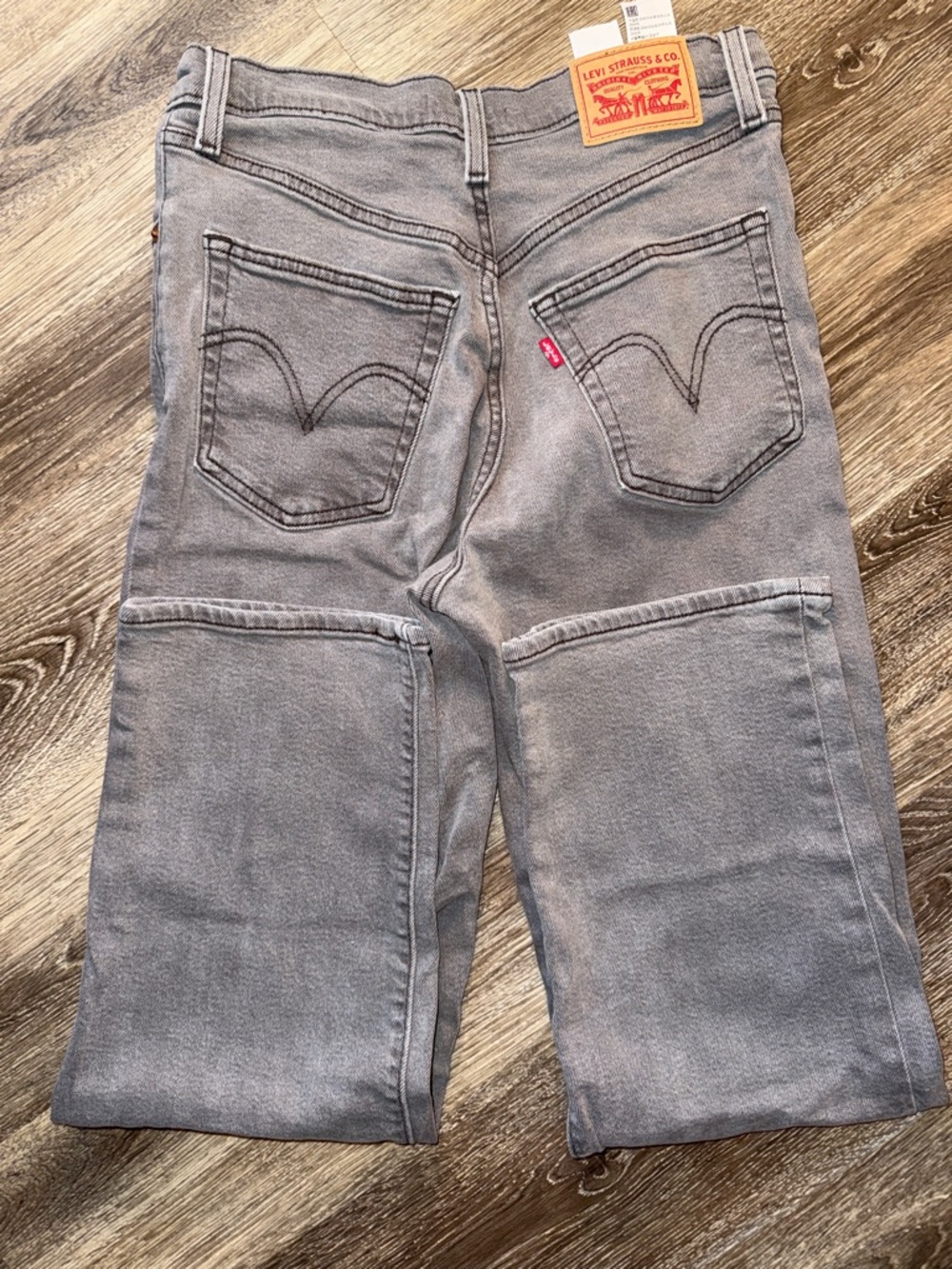 Levi's Ribcage Straight Ankle Jeans Womens 27 Washed Black High Rise Button Fly - Picture 3 of 4